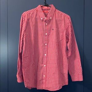 IZOD red plaid button down!